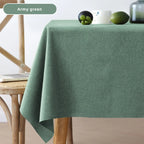 Rectangular Tablecloth Cotton And Linen Tablecloth Waterproof Oil-Proof Solid Color Cover Towel Home Dining Table Decoration