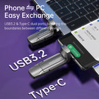 MOVESPEED USB 3.2 Gen 2 Type-C Flash Drive 1000MB/s Gray, 128GB-2TB