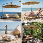 6/8 Rib Polyester Parasol Replacement Cloth Outdoor Patio Umbrella Surface Rainproof Anti-UV Sunshade Garden Canopy