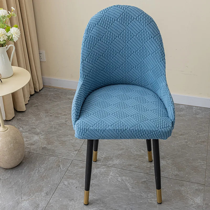 Polar Fleece Semicircle Armchair Covers Stretch Dining Chair Cover Office Chair Slipcovers Kitchen Wedding Banquet Seat Covers