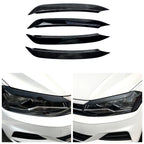 2pcs/set Front Headlight Eyelids Eyebrow Trim Decoration Sticker for VW Polo MK6 2019-2022 Molding Lamp Eyebrow Strips Lid Cover