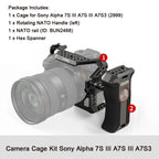 SmallRig a7s3 A7siii DSLR Cage for Sony Alpha 7S III Camera Cage With Cold Shoe Mount and Nato Rail Video DIY Cage Rig 2999