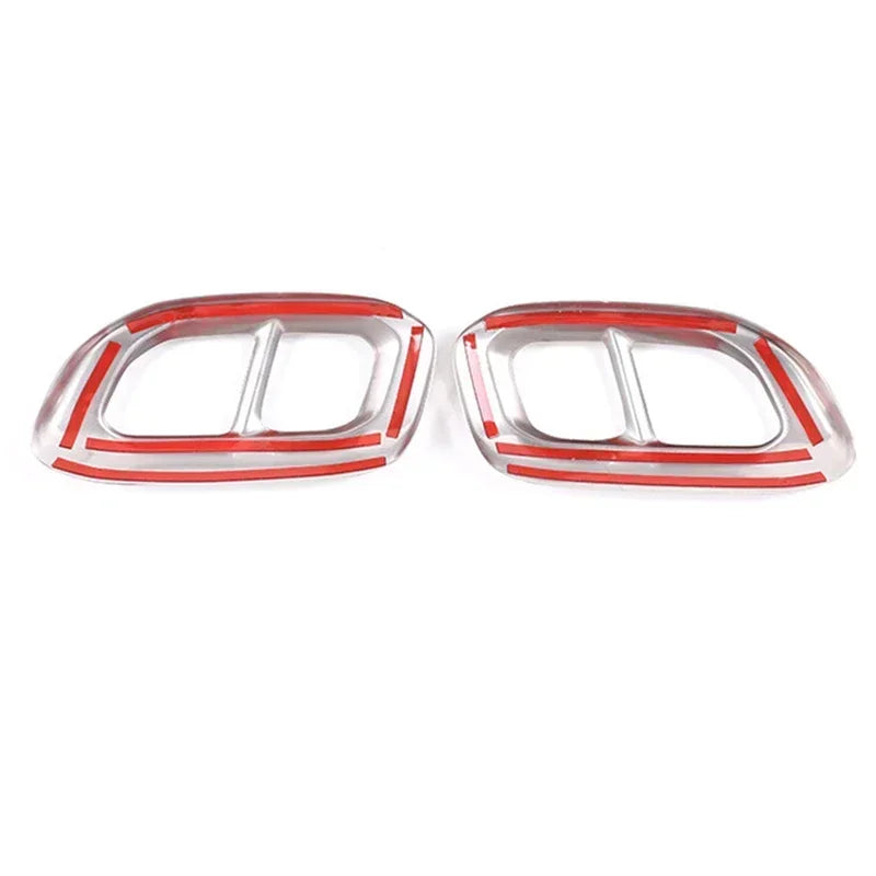 For 2020-2022 Mercedes-Benz GLC GLE GLS W167 X253 X167 stainless steel tail throat exhaust muffler pipe cover paper accessories