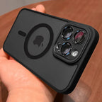 Lens Protector Matte Translucent Armor Shockproof Case For iPhone 17 16 15 14 13 12 11 Pro Max For Magsafe Wireless Charge Cover