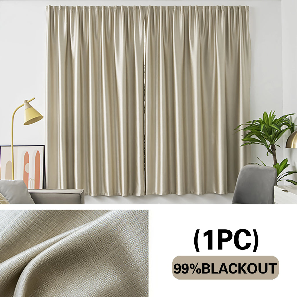 1 piece deluxe no-punch blackout curtains, high blackout portable paste design firm, suitable for bedroom living room kitchen