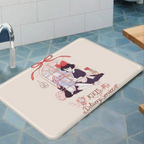 KiKi Jiji Cat Room Mats Nordic Style Home Doormat Bathroom-Toilet Mats Bedroom Hotel Decor Mat