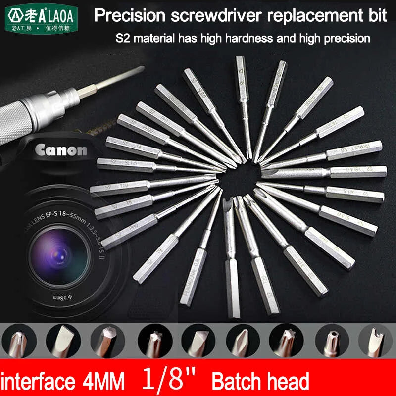 LAOA Old A S2 Alloy Steel Screwdriver Head 4mm Screwdriver Head