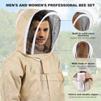 1 Set Professional Ventilated Full Body Beekeeping Bee Keeping Suit With Gloves Cotton Beekeeper Costume For Honey Harvesting