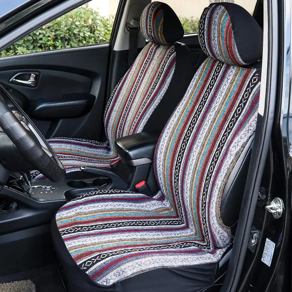 Multi-Color Baja Saddle Blanket Weave Universal Car Seat Cover