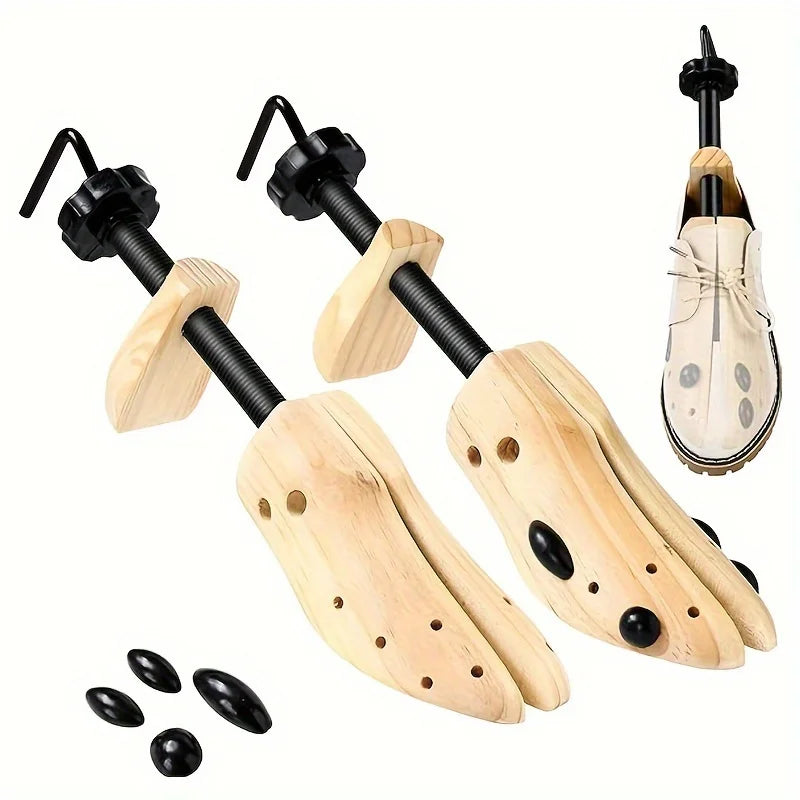 1/2Pc Shoe Stretcher Women and Men's Shoe Widener - Wooden Expander for Wide Feet, Bunions or Calluses Wooden Shoe Stretcher