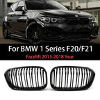 Front Bumper Racing Radiator Mesh Grill For BMW 1 Series F20 F21 Facelift 2015-2019 Year Gloss Matte Black M Color Carbon Print