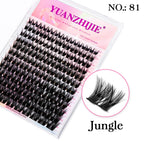 YUANZHIJIE Individual Eyelashes Makeup Cilios Cluster Eyelash Extension Wispy C/D Curling Volume Black Soft False Eyelash Makeup