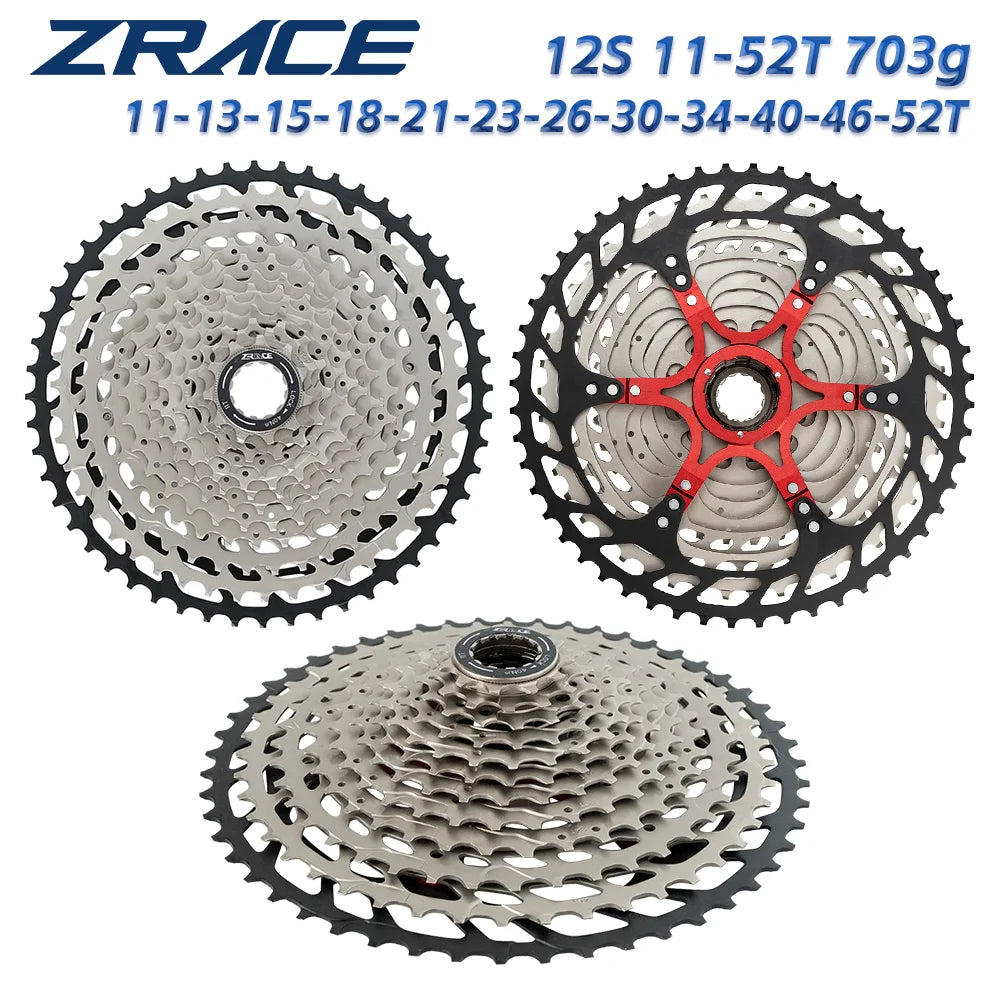 ZRACE Bicycle Cassette 8 9 10 11 12 Speed MTB bike freewheel 11-42T / 11-46T / 11-50T/11-52T for ALIVIO / DEORE / SLX / XT