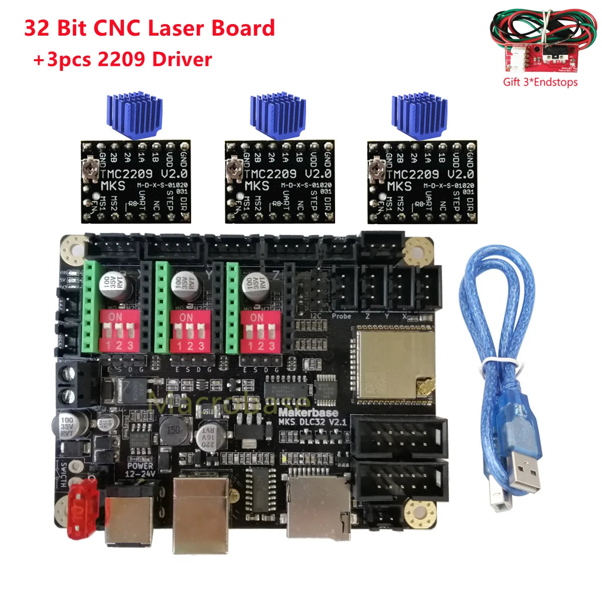 GRBL shield laser control card MKS DLC32 V2.1 TS35 lcd CNC upgrade controller for mini printer engraving marking machine