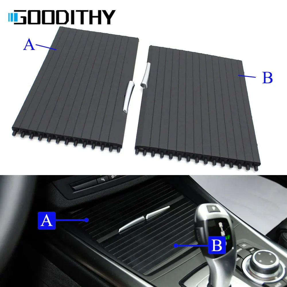 BMW X5 X6 E70 E71 E72 Center Console Cup Holder Sliding Cover Shutter Trim 2007-2014