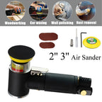 WENXING Orbit Air Sander Mini Pneumatic 1"/2"/3" Grinding Machine set for Car Polishing High Speed Air Powered Polisher air tool