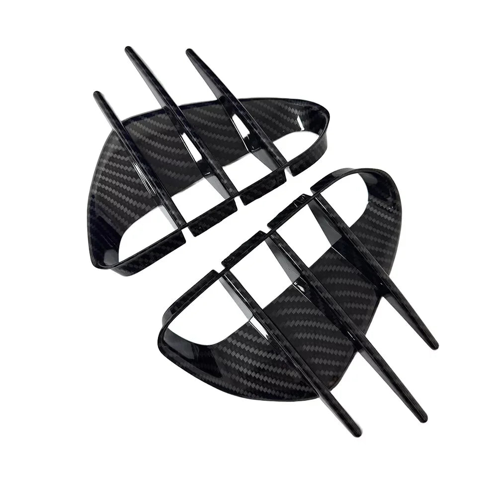2pcs Bumper Canard Splitter Trim for Kia Stinger 2018-2023, Carbon Look or Gloss Black