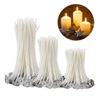 50 PCS 6-20cm Candle Wicks Smokeless Wax Pure Cotton Core for DIY Candle Making Pre-Waxed Wicks Party Supplies Home Decoration