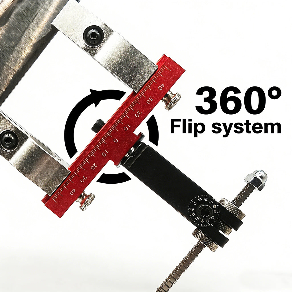 T03 Fixed-Angle Knife Sharpener System with 360° Flip, Laser-Etched Angle Scale, Dual Clamps