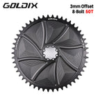 GOLDIX 8-Bolt Bicycle Chainring Wide and Narrow Teeth AERO Chainring CNC Hollow Cutting Machining for SRAM 8Bolt Crankset