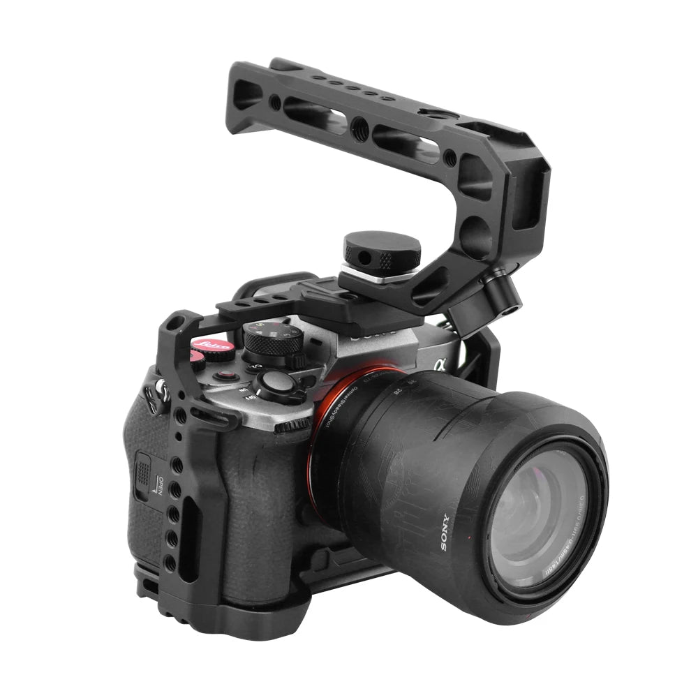 For Sony A7M4 M3 R3R2 R5 A7IV/III/A1Camera  Cage rig With Arca Swiss Slot 1/4" 3/8" Screw For Support Horizontal Vertical Shoot