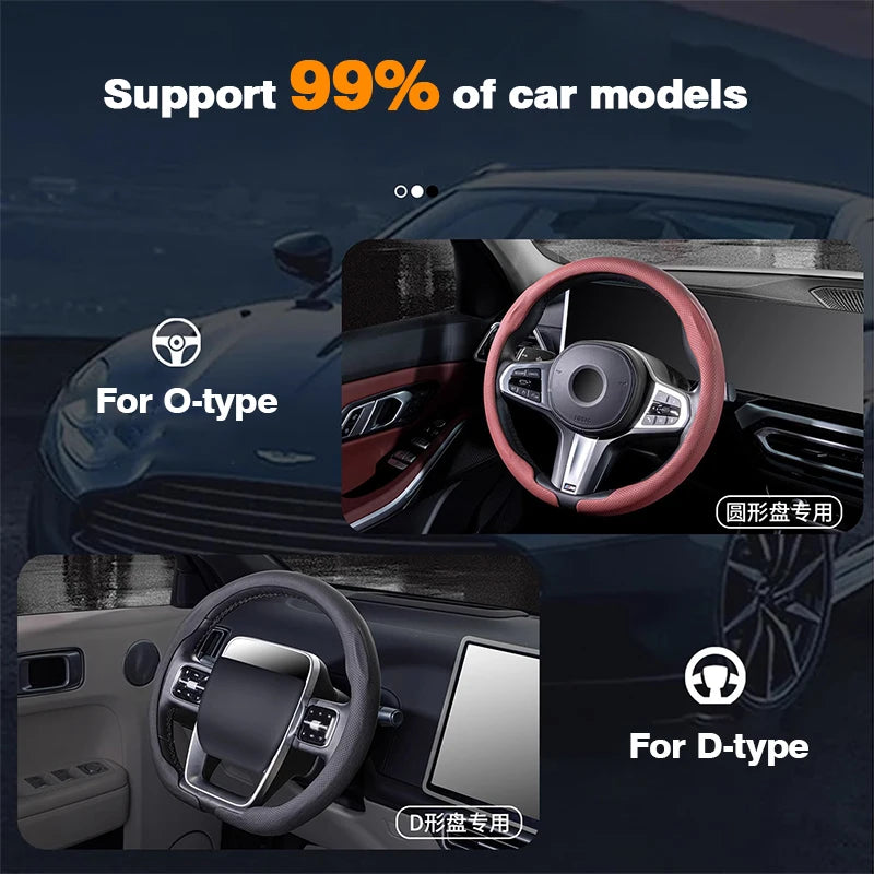 38cm Non-Slip Suede Car Steering Wheel Cover, Nappa leather, For CHERY OMODA C5 E5 S5/GT FX 2022 2023 2024 Car Auto Accessories