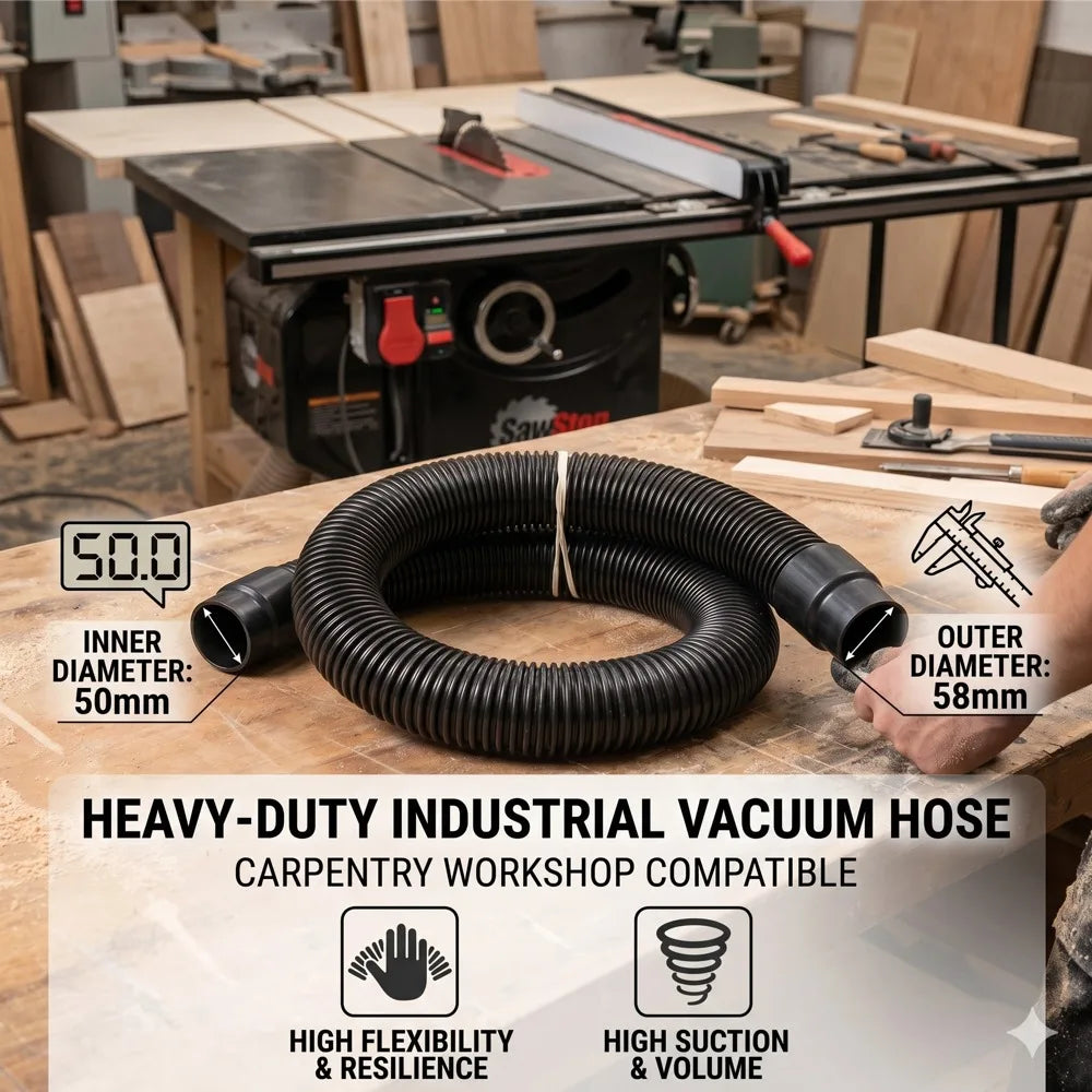 50mm/2'' Pvc Hose Best For Our Cyclone Dust Collector, Diameter 50mm, Hose Connection Diameter 50mm Outer Diameter, 50mm Inner D