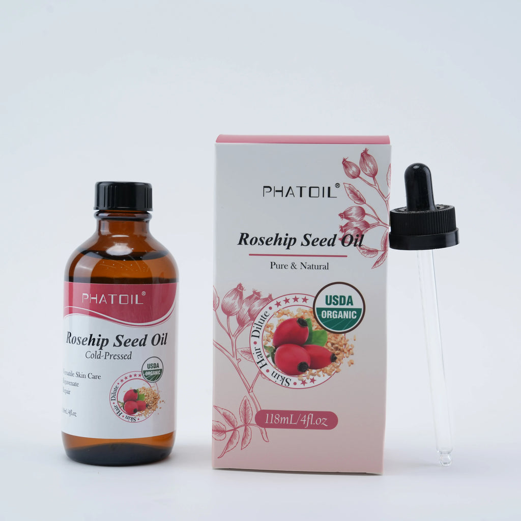 PHATOIL 236ml/118ml 100% Pure Organic Castor Oil,Cold Pressed Unrefined Jojoba Oil Essential Oil For Hair Care Moisturizes Skin