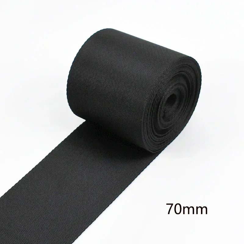 5M 10-100mm Black Nylon Webbing Tape Backpack Strap Pet Collar Safety Belt Ribbon Band DIY Bag Clothing Sewing Accessories