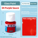 Waterproof Glass Paint 20/25ml Sun-Resistant Acrylic Paints For Artist Drawing Painting Pigment Hand Painted Glass Paint DIY