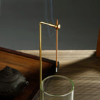 Glass Mountain Incense Holder for Sticks Incense Sticks Holder with Cord Lock Anti-Ash Flying Incense Burner with Ash Catcher