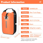 NEWBOLER 10L 20L Waterproof Cycling Bicycle Front Fork Bag Quick Release Bike Rear Seat Trunk Bag Bike Bag Bicycle Accessories