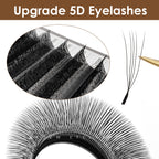 SEEDEW 5Cases/Lot U-Shaped 5D Eyelashes Extensions Natural Soft 5D U Lashes Premium Mink False Eyelashes