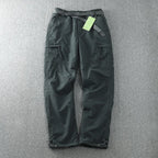 Waterproof Windproof Fleece-Lined Outdoor Pants Men's Straight-Leg Casual Trousers With Multiple Pockets For Winter