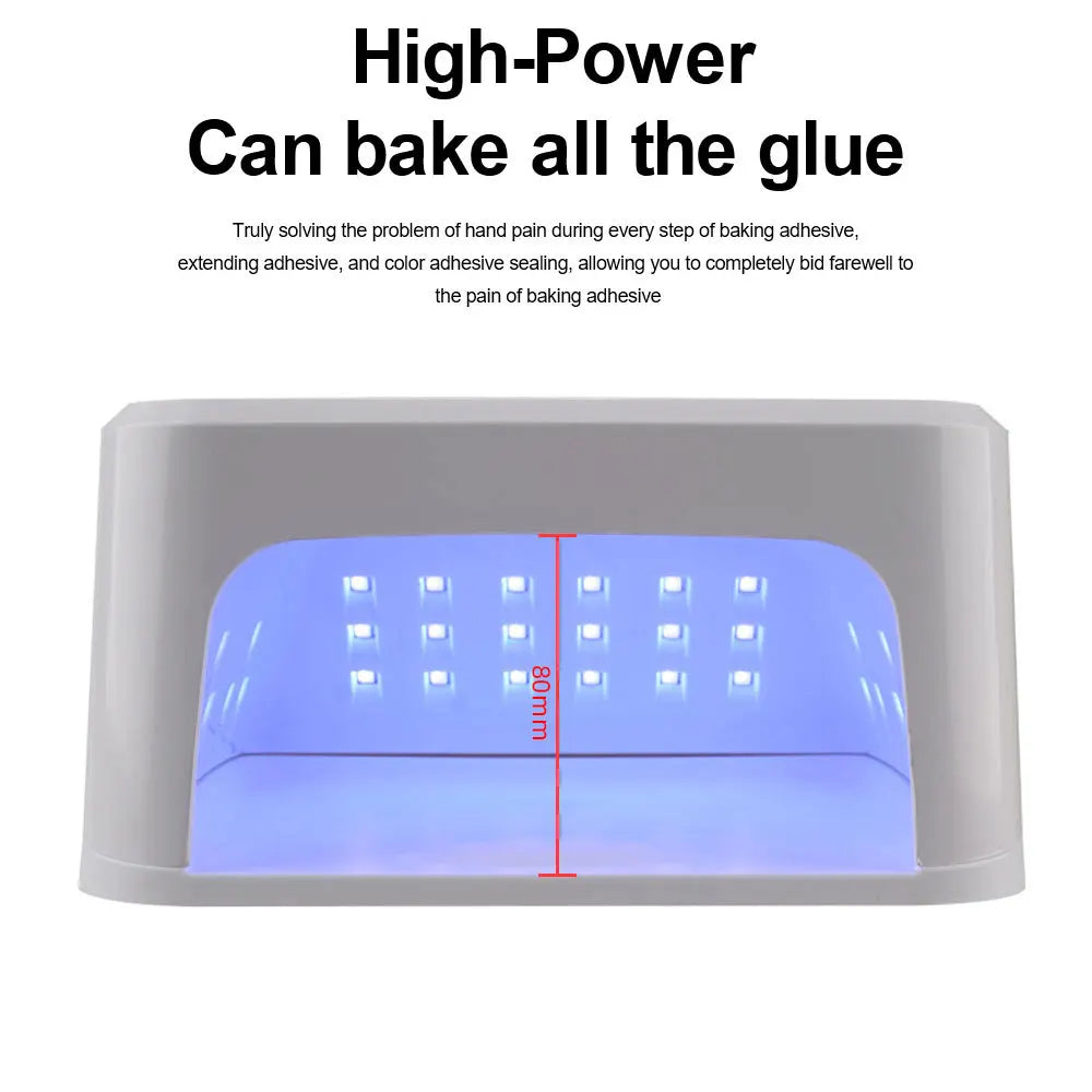45LED UV Nail Lamp High Power Nail Dryer with LCD Smart Screen Gel Curing Drying Lamp Removable Base Pedicure Tool for Home
