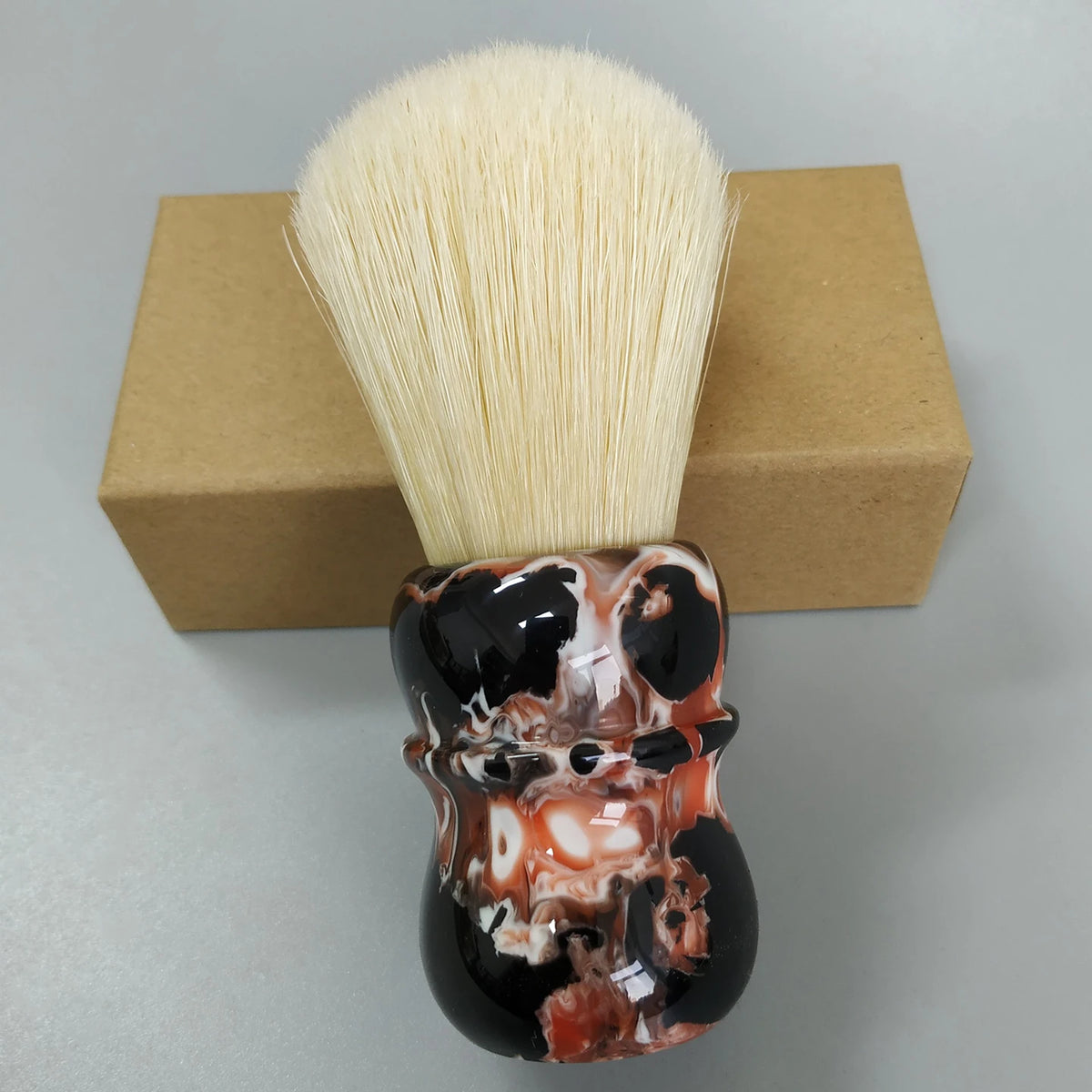 DSCosmetic 30mm Boar Bristle Shaving Brush, Resin Handle Wet Shaving - Black Great Wall