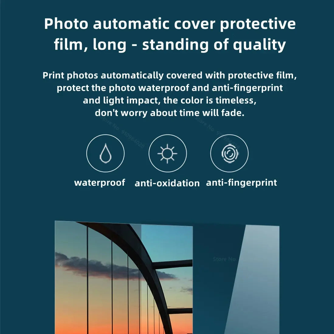 MIjia Photo Printer Dedicated 6-inch 80 pcs Back Self-adhesive Photo Paper Colored Tape Set HD Protective Film Photo Papers