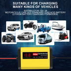 2A 12V Automotive Battery Chargers 3 Stages Intelligent Pulse Repair Car Battery Maintance Storage Cell Charging Device Digital