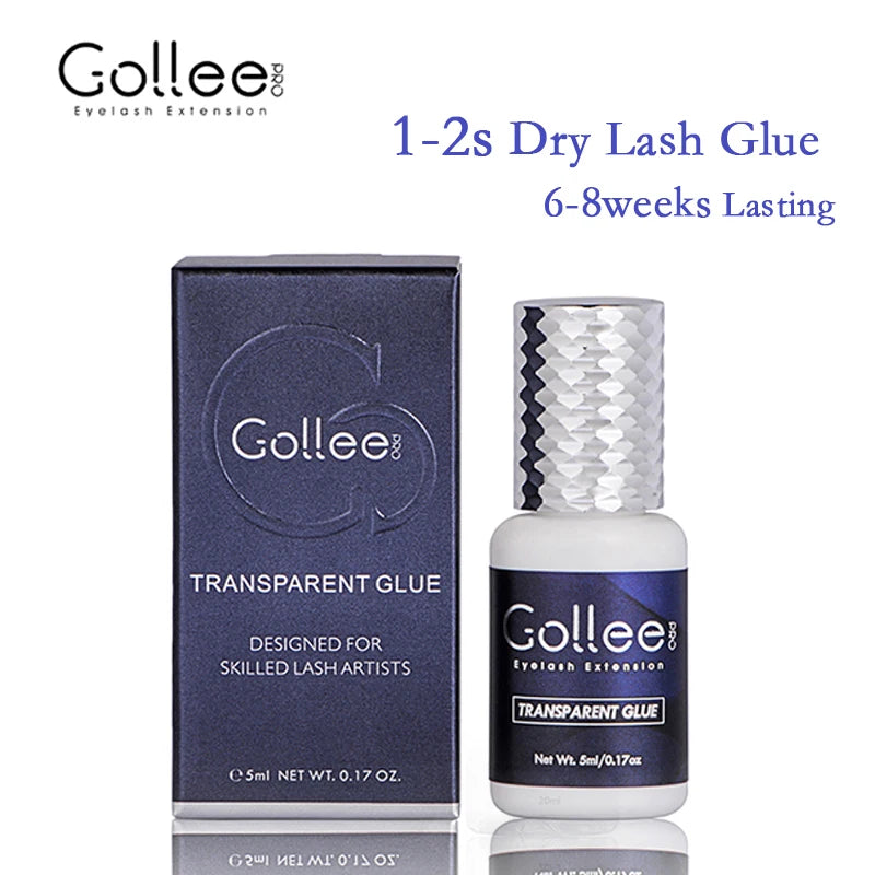 Gollee 0.5-1s Dry Adhesives for Eyelash Extensions No Irritation Eyelash Extension Glue Strong Glue Stick False Eyelash Supplies