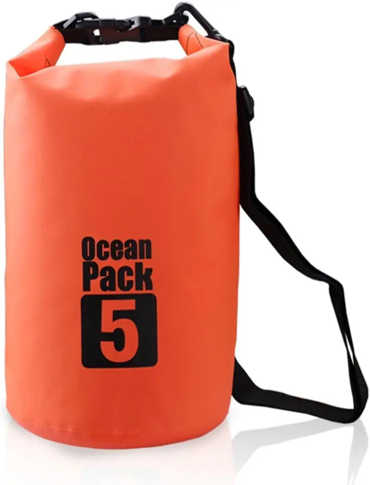 Waterproof Dry Bag Backpack PVC Storage Sack for Kayak Swimming 2L-30L Black/Blue/Orange/Yellow