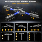 50-in-1 Magnetic Ratchet Screwdriver Set, DIY Ratchet Handle Detachable Multi-functional Tool Set, Portable Repair Tool Set.