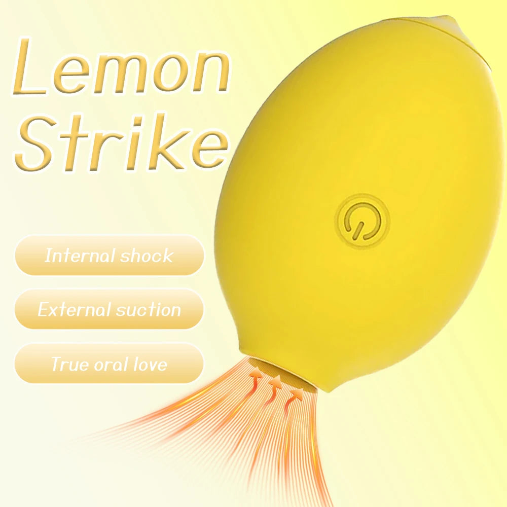 Lemon Vibrator Sucking Vibrator Clitoral Stimulator with 10 Strong Sucking Modes Silicone Clitoral Sucker Womens Couples Sex Toy