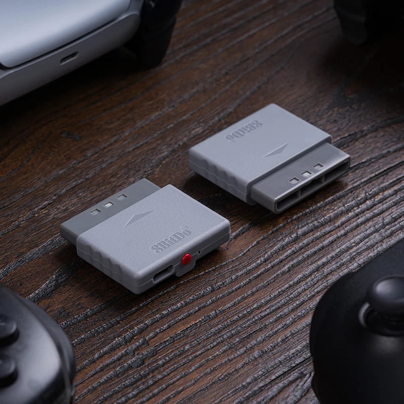 Retro controller receiver adapter for PS1/PS2/Windows, silver
