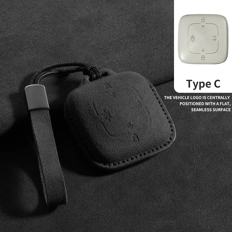Suede Car Remote Key Case Cover For ZEEKR X 001 007 009 7X MIX Car Remote Key Case Shell Durable Protector Decorative Accessorie