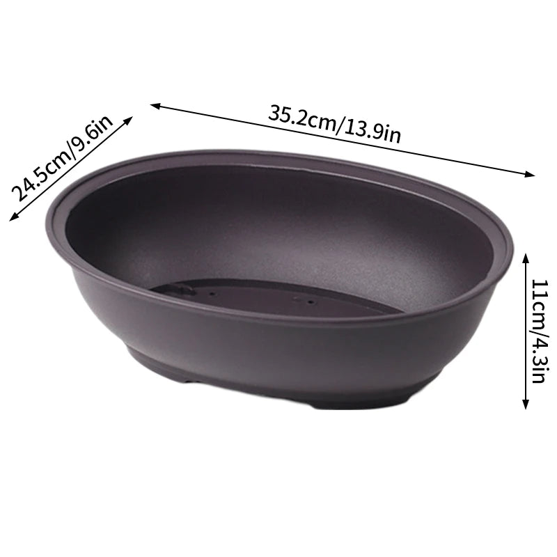 Flowerpots Imitation Purple Clay Succulent Plants Pots Outdoor Garden Landscape Bonsai Pot Trays Rectangular Square Planter