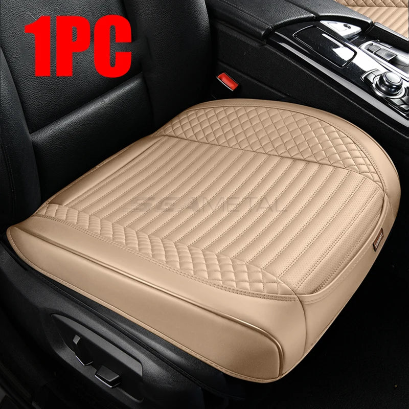 SEAMETAL Full-Wrapped Car Seat Cover Breathable Hole PU Car Front Seat Cushion Universal Anti Slip Auto Chair Protector Cover
