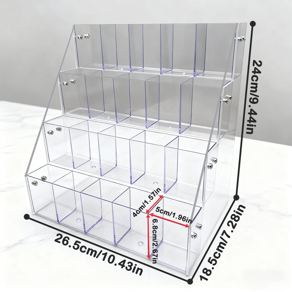 Multi-Layer Acrylic Transparent Step Storage Rack for Cosmetics/Decorations/Office Supplies Retail Display Box Organizer Cabinet