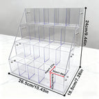 Multi-Layer Acrylic Transparent Step Storage Rack for Cosmetics/Decorations/Office Supplies Retail Display Box Organizer Cabinet