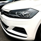 2pcs/set Front Headlight Eyelids Eyebrow Trim Decoration Sticker for VW Polo MK6 2019-2022 Molding Lamp Eyebrow Strips Lid Cover