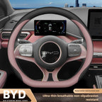 Leather Car Steering Wheel Cover for BYD Dolphin Mini Song Plus Pro Seagull King Yuan Up Sealion 7 Qin Plus 2026 Accessories